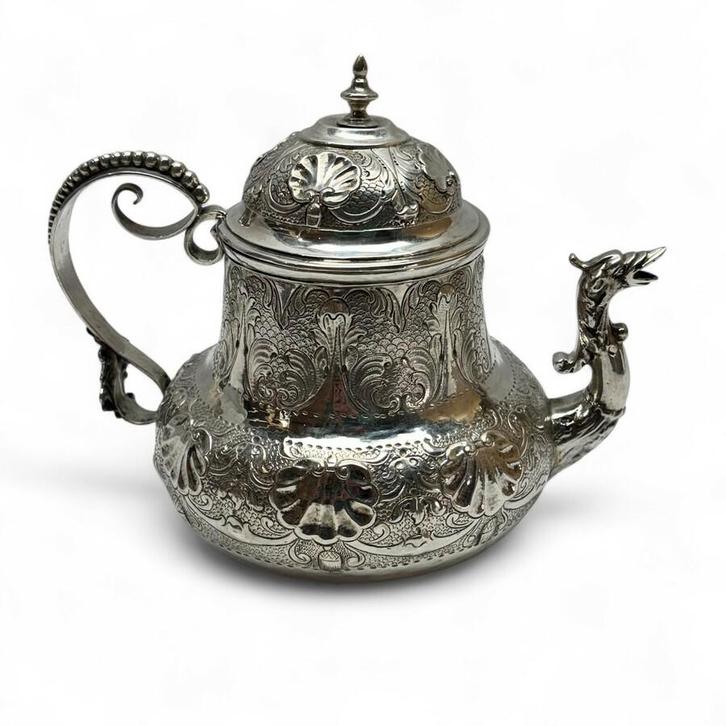 18e eeuws Gronings zilveren trekpotje, Antiek en Kunst, Antiek | Goud en Zilver, Zilver, Ophalen of Verzenden