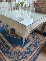 Eettafel, Huis en Inrichting, Tafels | Eettafels, Ophalen, Gebruikt, Vierkant, Glas