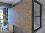 Eettafel 220x100, Ophalen, Gebruikt, Metaal, 200 cm of meer