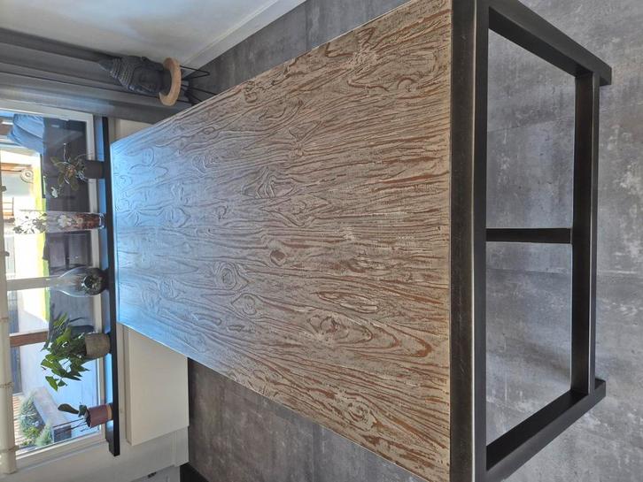 Eettafel 220x100, Huis en Inrichting, Tafels | Eettafels, Gebruikt, 50 tot 100 cm, 200 cm of meer, Vijf personen of meer, Rechthoekig