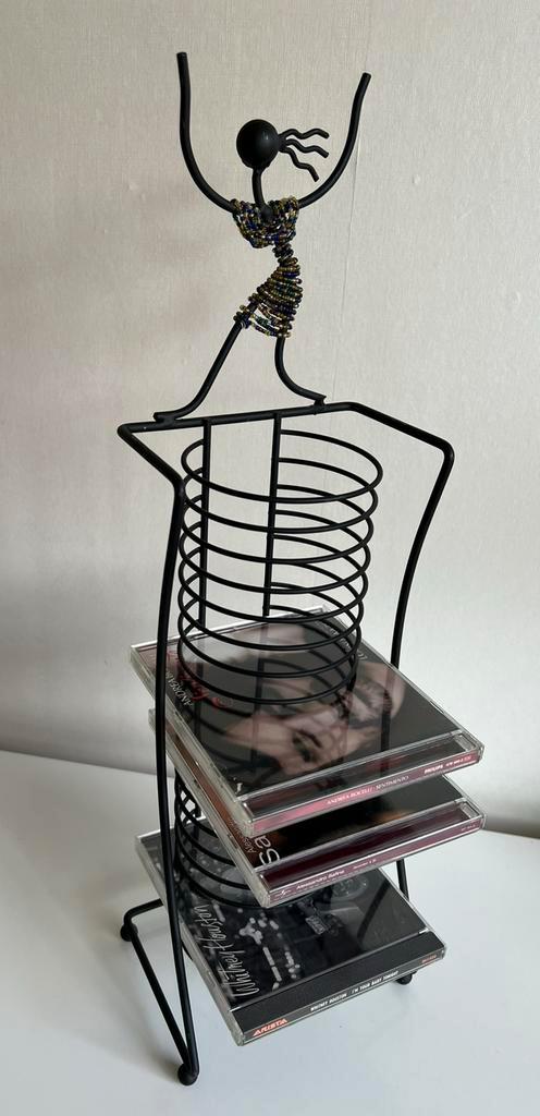 Vintage Deens Laurids Lønborg CD Rek Vrouw Kralenjurk 60s, Antiek en Kunst, Kunst | Designobjecten, Ophalen of Verzenden