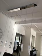 Hanglamp met 6 glazen hangers, Ophalen, Gebruikt, Glas, 75 cm of meer