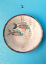 Geëmailleerde handbeschilderde koperen schaaltjes - vissen, Ophalen of Verzenden