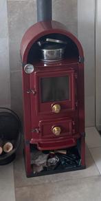 Heta scandia 6314  nl 5,5 kw houtkachel donkerrood gietijzer, Ophalen, Zo goed als nieuw, Hout, Houtkachel