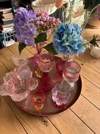Schaal met vaasjes, waxinelichthouders, droogbloemen, Huis en Inrichting, Ophalen, Overige kleuren, Minder dan 50 cm, Glas