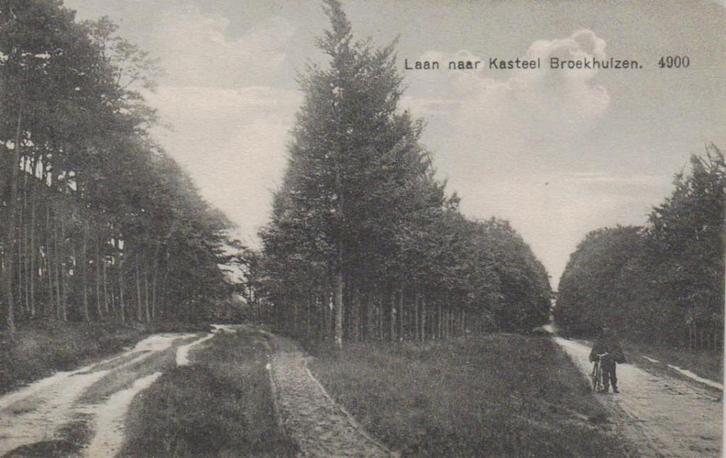 N172 Leersum Broekhuizen Laan naar Kasteel 1914 gelopen, Verzamelen, Ansichtkaarten | Nederland, Gelopen, Utrecht, Voor 1920, Ophalen of Verzenden