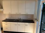 Keukenblok met kastjes, Huis en Inrichting, Ophalen, Gebruikt, Wit, Graniet of Steen