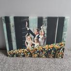 Canvas koning Willem Alexander maxima en de prinsessen, Ophalen of Verzenden, Zo goed als nieuw, Nederland, Kaart, Foto of Prent