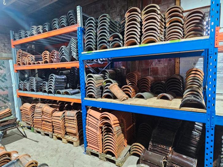 vorsten en gevelpannen, Doe-het-zelf en Verbouw, Dakpannen en Dakbedekking, Gebruikt, Dakpannen, Steen of Klei, 15 m² of meer