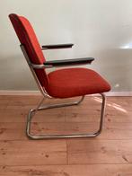 Vintage Gispen De Wit Fauteuil, Ophalen, Gebruikt, Overige kleuren, Metaal