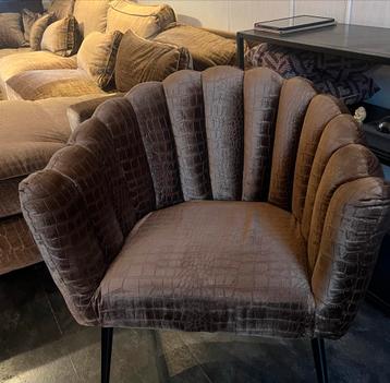Luxe fauteuils in krokodillenstof set van 4 ook los te koop beschikbaar voor biedingen