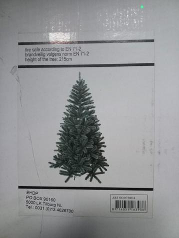 Kunst kerstboom groen met witte sneeuw vorst 2.15 hoog beschikbaar voor biedingen
