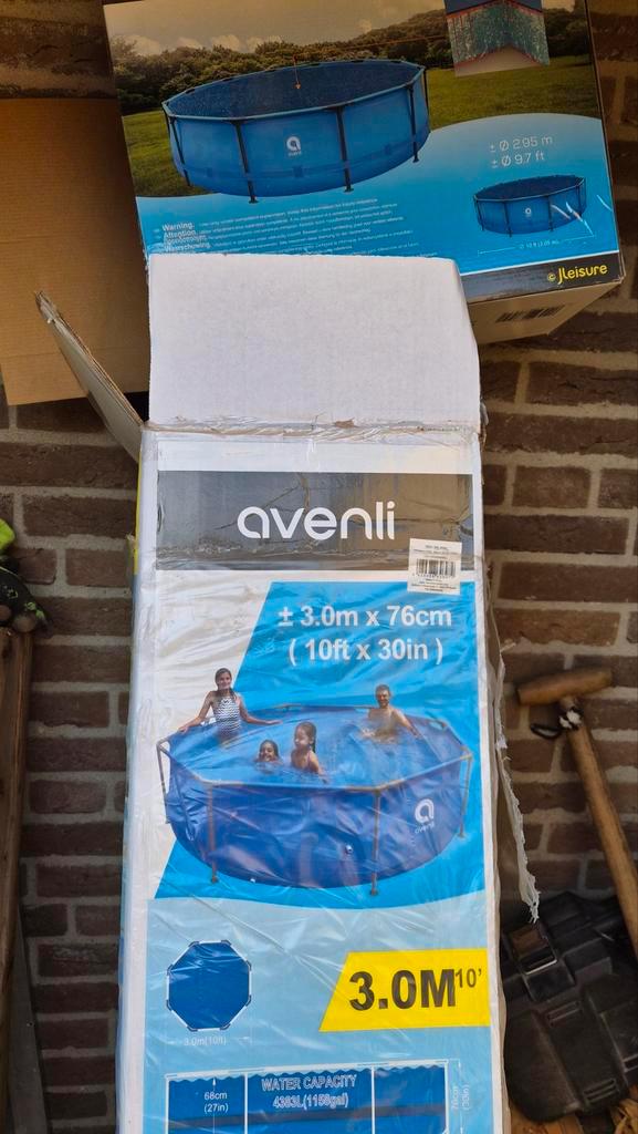 Rond buizen zwembad ø 3m + pomp + 1 nieuw filter + zonnedek, Tuin en Terras, Zwembaden, Zo goed als nieuw, Opzetzwembad, Minder dan 80 cm