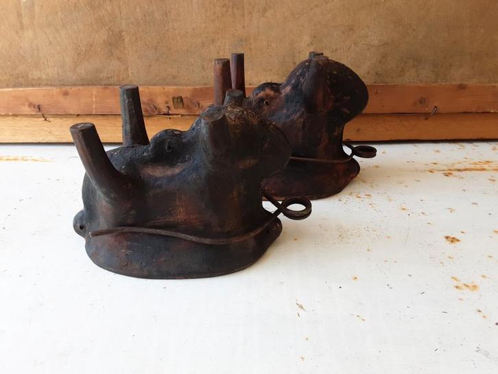 Antieke aardewerken bakvormen  paaslam., Antiek en Kunst, Curiosa en Brocante, Ophalen of Verzenden