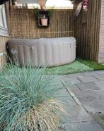 Opblaasbare Jacuzzi - 4 persoons - Taupe, Tuin en Terras, Bubbelbaden en Hottubs, Ophalen, Gebruikt, Pomp, Opblaasbaar