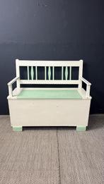 Houten Kinder of gangbankje met klepdeksel, Niet ingevuld, Gebruikt, Minder dan 75 cm, Niet ingevuld