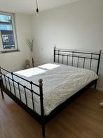 Ikea bedframe 160x200, Ophalen, Gebruikt, Zwart, Tweepersoons