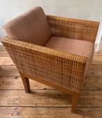 Set van 4 rotan Jan de Bouvrie stoelen, Ophalen, Gebruikt, Bruin, Riet of Rotan