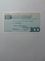 Italië 100 Lire 1977 - Banchieri UNC, Ophalen of Verzenden, Los biljet