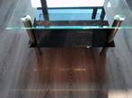 glazen salontafel, Huis en Inrichting, Ophalen, 100 tot 150 cm, Vierkant, 50 tot 100 cm