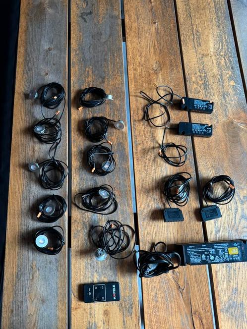 Häfele Loox | 10x Led lamp | Driver | Verdeler, Huis en Inrichting, Lampen | Spots, Gebruikt, Plafondspot of Wandspot, Metaal of Aluminium