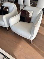 Natuzzi leren stoelen, Ophalen of Verzenden, Gebruikt, 75 tot 100 cm