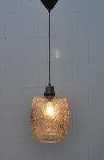 vintage 60's glazen hanglamp, Gebruikt, Sixties, Ophalen of Verzenden, 75 cm of meer