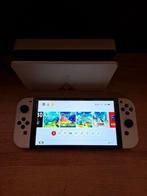 Zgan witte nintendo switch oled ‼️ met accessoires, Ophalen of Verzenden, Zo goed als nieuw, Met 2 controllers, Switch OLED