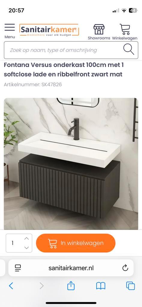 Wastafel wasmeubel nieuw in doos, Huis en Inrichting, Badkamer | Badkamermeubels, Nieuw, Wastafelkast, Minder dan 100 cm, 50 tot 100 cm