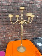 Gouden Kandelaar voor 5 Kaarsen, 50 tot 75 cm, Ophalen of Verzenden, Zo goed als nieuw, Metaal