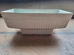 Retro Bloempot Wit Geglazuurd 30x16x12cm, Tuin en Terras, Bloembakken en Plantenbakken, Gebruikt, Minder dan 30 cm, Minder dan 60 cm