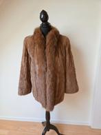 Saga Mink Bontjas met Vossenbont Kraag (Maat 38/M), Ophalen of Verzenden, Zo goed als nieuw, Maat 38/40 (M), Bruin