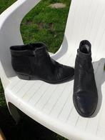 Gave zwarte leren enkellaarzen. mt 39. Merk Perlato, ., Zwart, Lage of Enkellaarzen, Ophalen of Verzenden