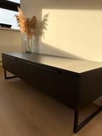 Antraciet tv-meubel / dressoir, Huis en Inrichting, Kasten | Dressoirs, Ophalen, Zo goed als nieuw, 25 tot 50 cm, Met klep(pen)