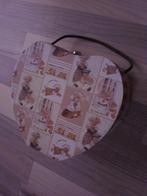 Sierradendoos 8x20x18cm opdruk Teddyberen met spiegel nieuw, Beige, Met spiegeltje(s), Nieuw, Ophalen of Verzenden