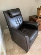 Bench fauteuil bruin leer, Huis en Inrichting, Fauteuils, Ophalen, Gebruikt