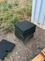 Rubber tegels 50x50x7,5 cm waterdoorlatend / groen, Tuin en Terras, Tegels en Klinkers, Ophalen, Overige typen, Rubber, Zo goed als nieuw