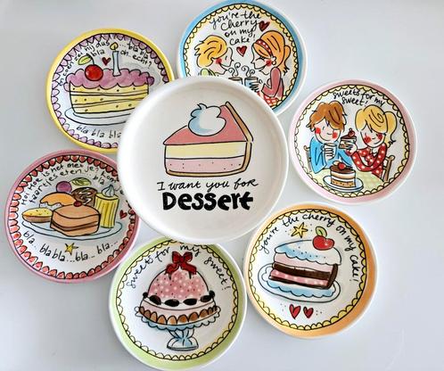 Blond Amsterdam set petit four en plateau, Huis en Inrichting, Keuken | Servies, Nieuw, Bord(en), Blond Amsterdam, Aardewerk, Ophalen