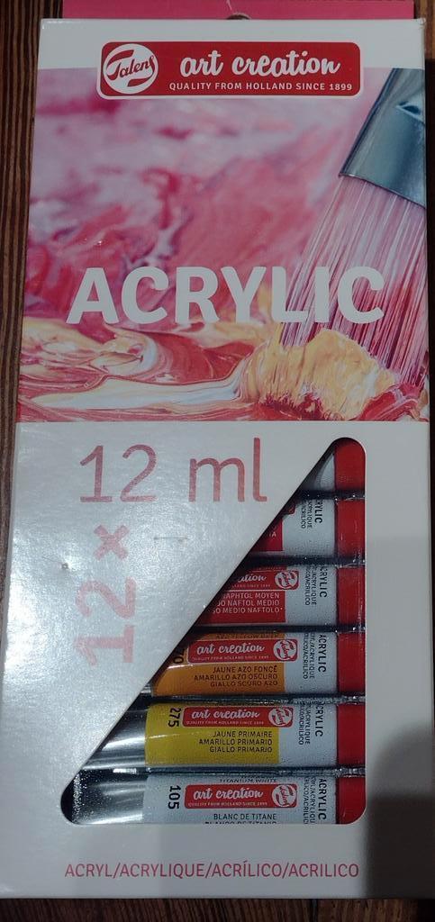 NIEUWE Talens acrylic 12 x 12 ml tubes verf, Hobby en Vrije tijd, Schilderen, Nieuw, Acrylverf, Ophalen
