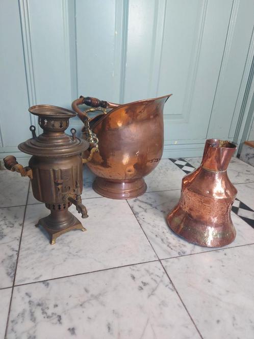 5 x rood en geel koper antiek, Antiek en Kunst, Antiek | Koper en Brons, Koper, Ophalen of Verzenden