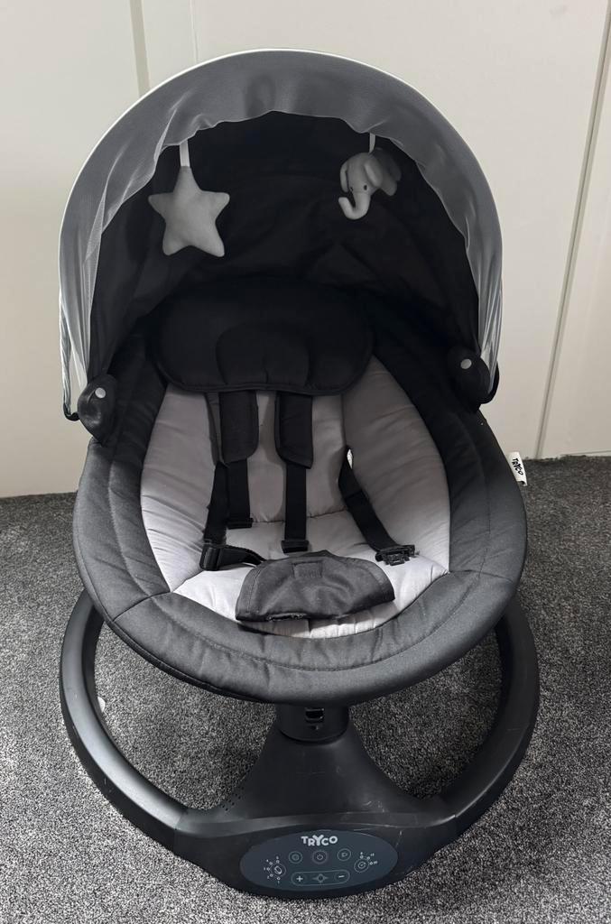 Tryco babyschommel, Kinderen en Baby's, Wipstoeltjes, Gebruikt, Schommelstoel, Overige merken, Met gordel(s) of riempje(s), Ophalen