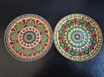 Overig10 - 2 koperen bordjes met mooie print (1), Antiek en Kunst, Ophalen of Verzenden