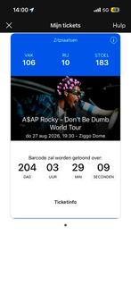 Asap rocky ticket, Eén persoon, Augustus