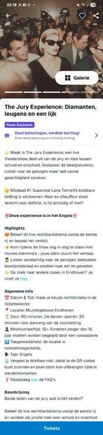 Kaartjes The Jury Experience: Diamanten, leugens en een lijk, Twee personen