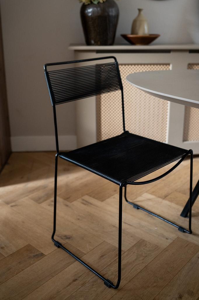 4 x Vintage Alias spaghettistoelen Giandomenico Belotti, Huis en Inrichting, Stoelen, Zo goed als nieuw, Metaal, Zwart, Ophalen