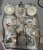Zilveren vintage retro kerstballen figuren, Diversen, Kerst, Ophalen of Verzenden, Gebruikt