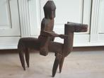 Houten beeld ruiter volkskunst 40 x 40 cm primitieve volskun, Antiek en Kunst, Ophalen of Verzenden