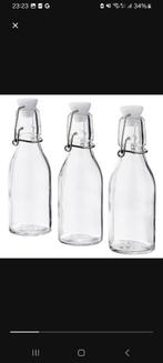 Ikea kleine flessen 15cl, Huis en Inrichting, Ophalen, Zo goed als nieuw, Glas, Overige stijlen