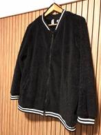 Miss Etam fleece teddy zwart zilver glitter vest oto 71,5/52, Kleding | Dames, Grote Maten, Verzenden, Zwart, Trui of Vest, Zo goed als nieuw