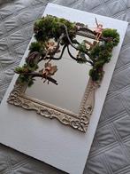 Mooie houten spiegel met originele flowerfairy's, Ophalen, Minder dan 50 cm, Nieuw, Minder dan 100 cm